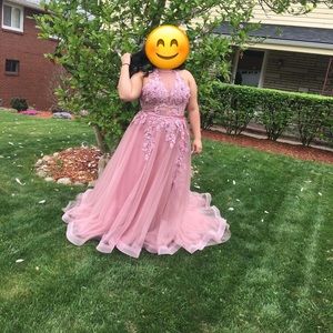 Plum prom dress
